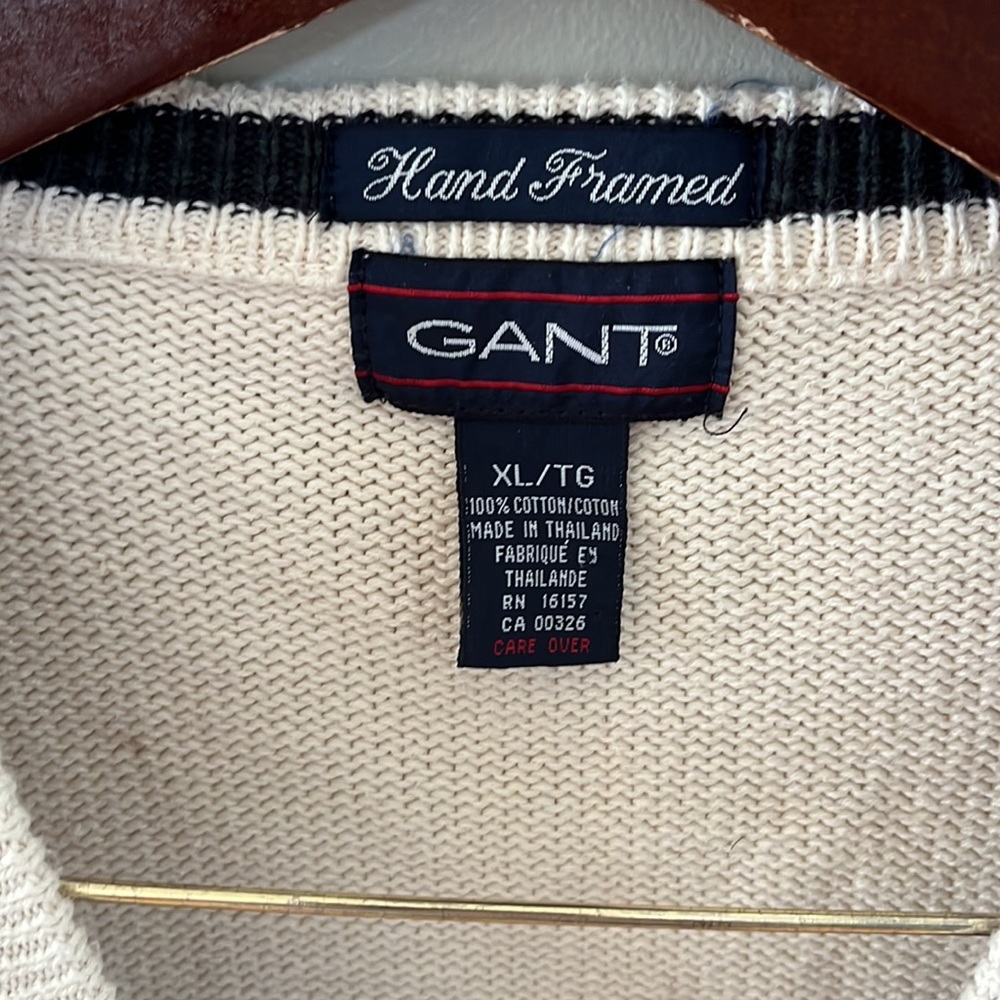 Gant Hand Framed Button Up Sweater Vest View 2